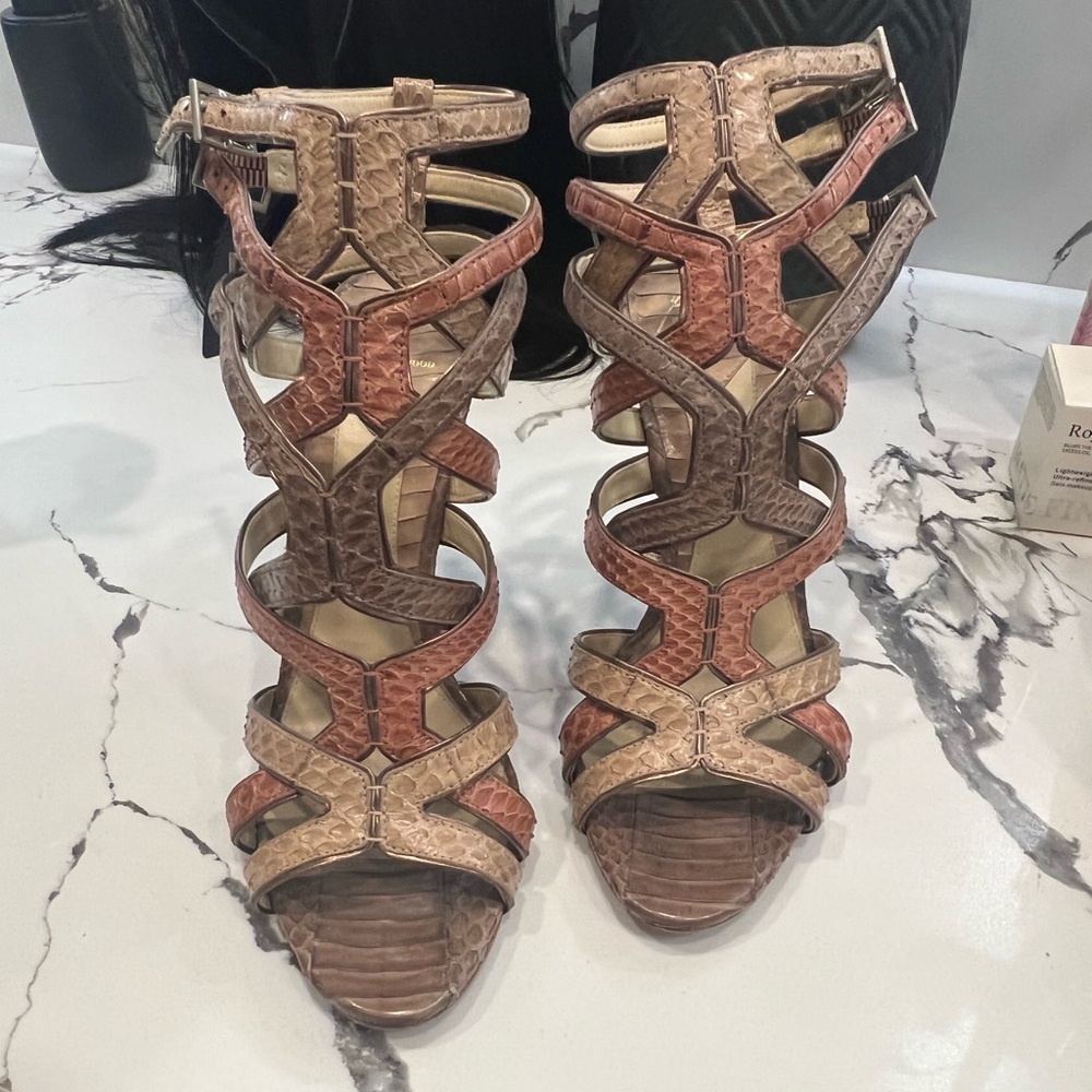Brian Atwood triple ankle strap heels